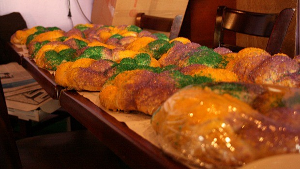 King's Cakes are colored with purple, green and gold sprinkles to symbolize truth, justice and power.